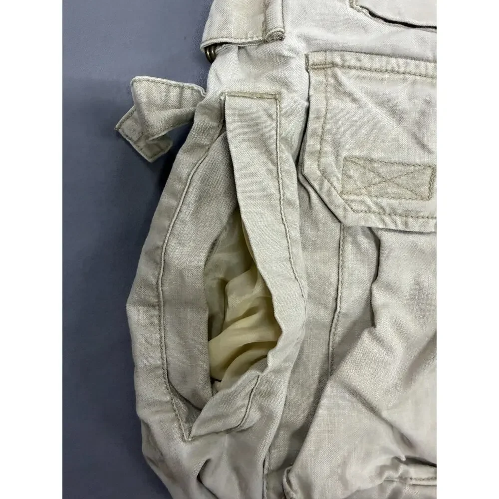 Cabela's Men's MD Regular Fishing Vest Khaki Cotton Multi Pocket Utility